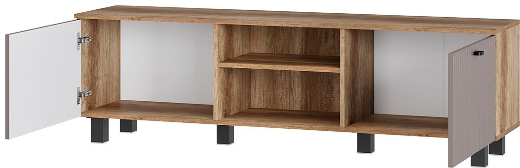 ТВ-тумба напольная DOMA ТВ-тумба напольная OL-160, 160x48x37 см, коричневый, серый купить,NaN