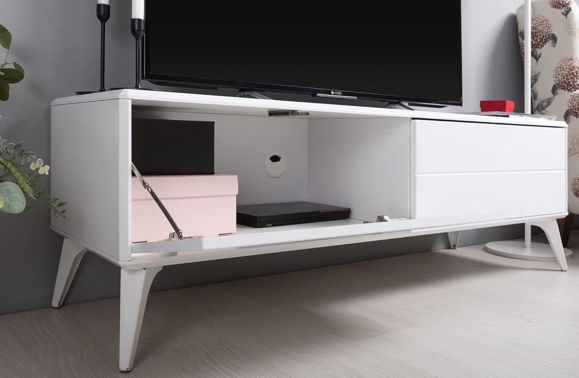 ТВ-тумба напольная DOMA SPACES 160178445, 140x45.7x43.2 см, белый купить,NaN