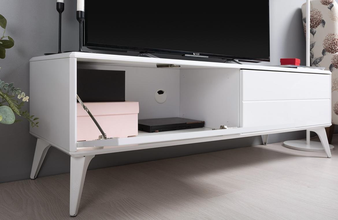 ТВ-тумба напольная DOMA SPACES 160178445, 140x45.7x43.2 см, белый купить,NaN