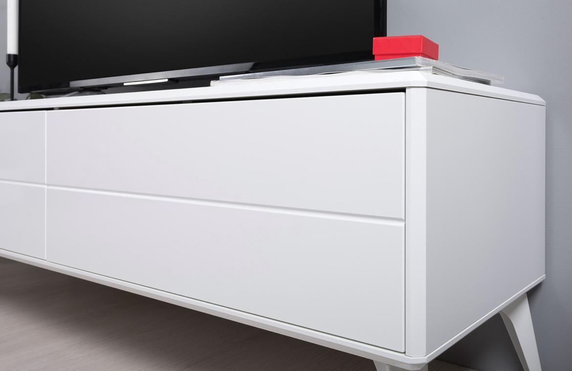 ТВ-тумба напольная DOMA SPACES 160178445, 140x45.7x43.2 см, белый купить,NaN