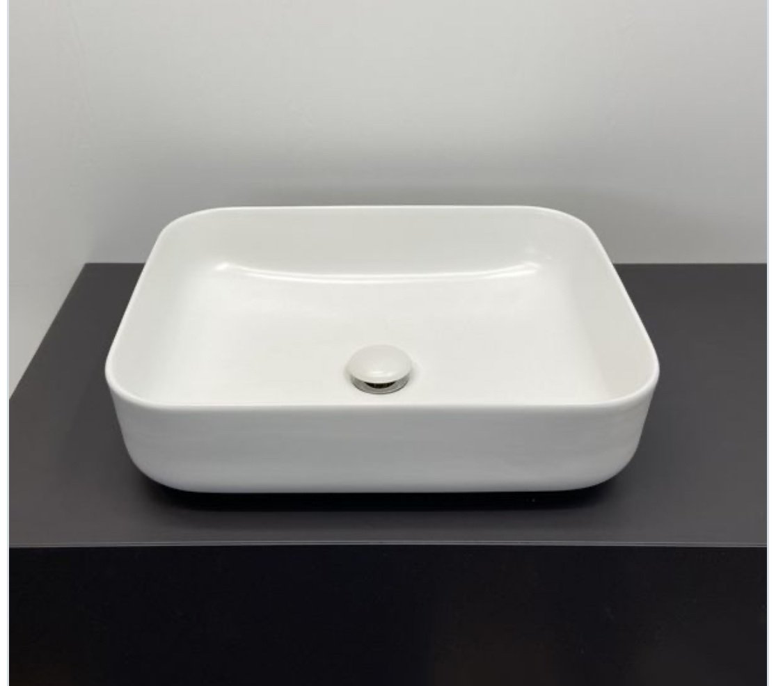 Раковина Comforty T-Y9378MW накладная прямоугольная 50, санфарфор
