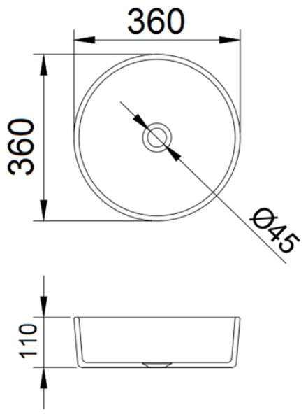 Раковина Comforty CF21003 накладная круглая 36, стекло купить,NaN