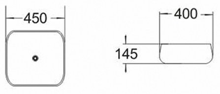 Раковина Comforty 78103 накладная прямоугольная 40, санфарфор купить,56900