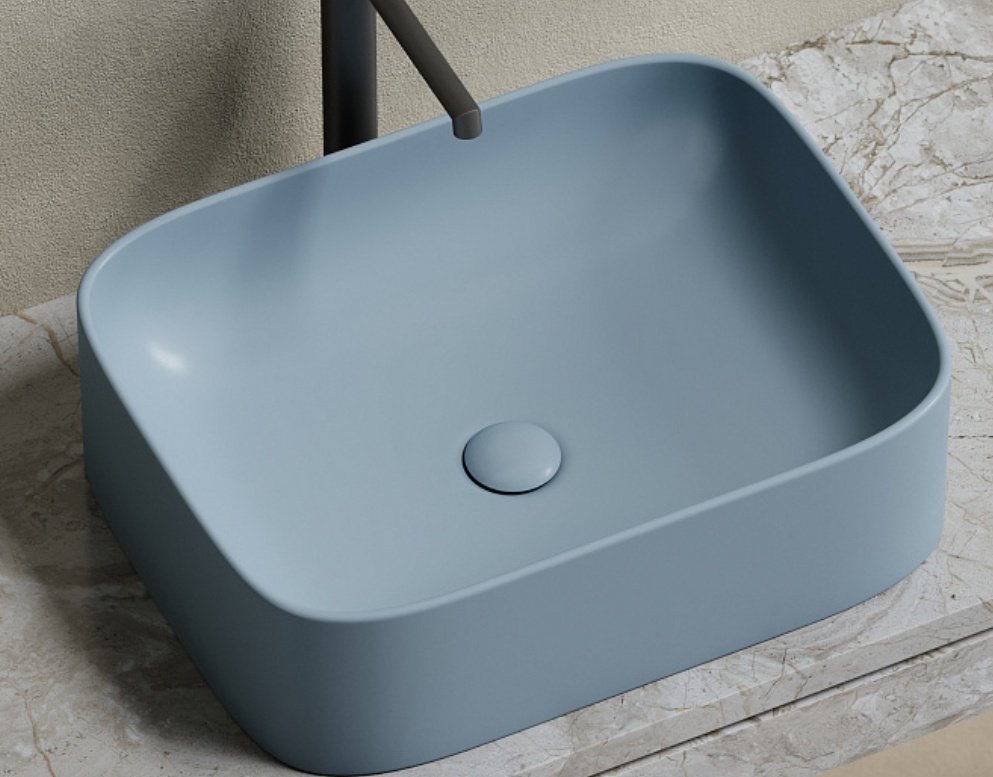 Раковина Ceramicanova CN6052MHL накладная прямоугольная 50, санфарфор