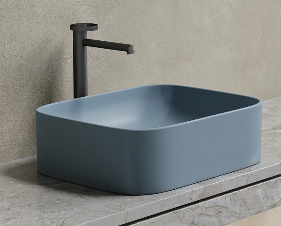 Раковина Ceramicanova CN6052MHL накладная прямоугольная 50, санфарфор