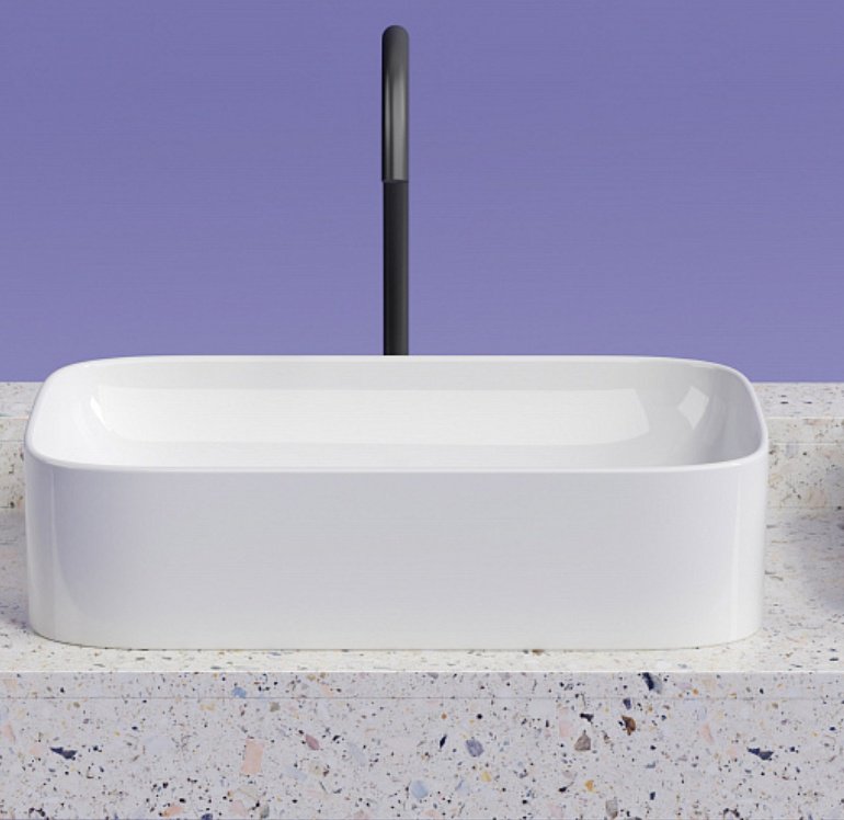 Раковина Ceramicanova CN6053 накладная прямоугольная 60, санфарфор