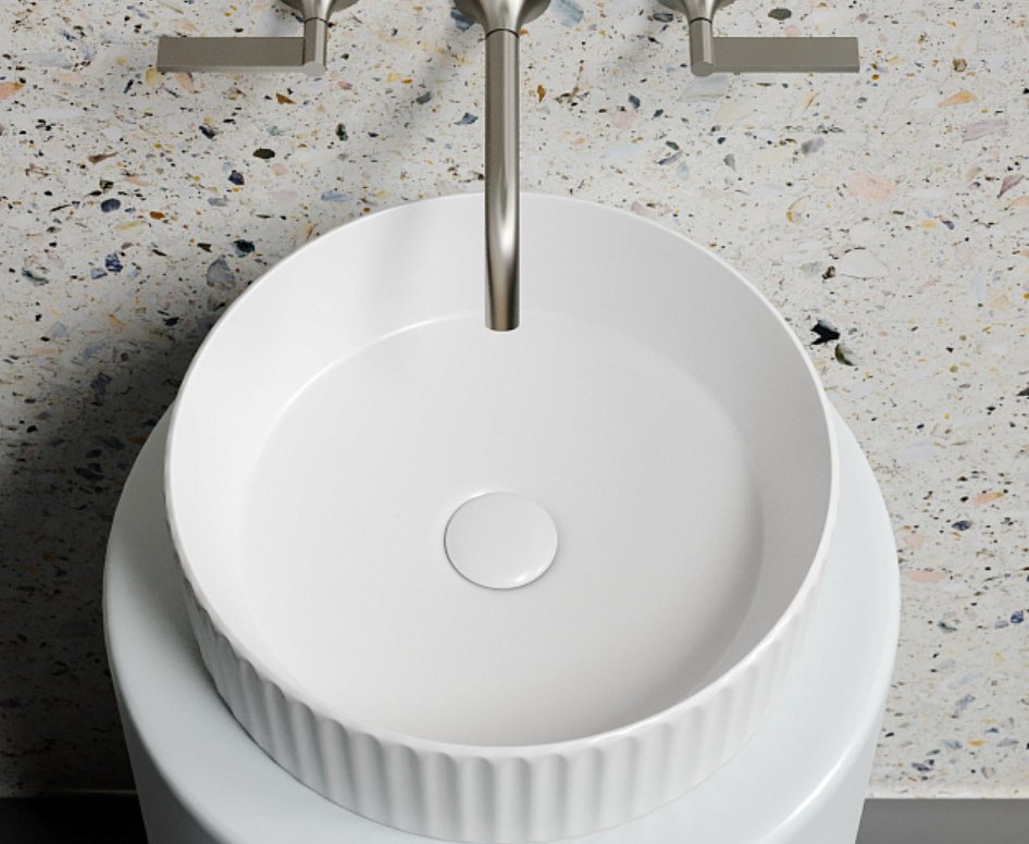 Раковина Ceramicanova Element CN6057MW накладная круглая 36, санфарфор