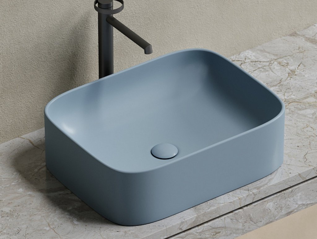 Раковина Ceramicanova CN6052MHL накладная прямоугольная 50, санфарфор