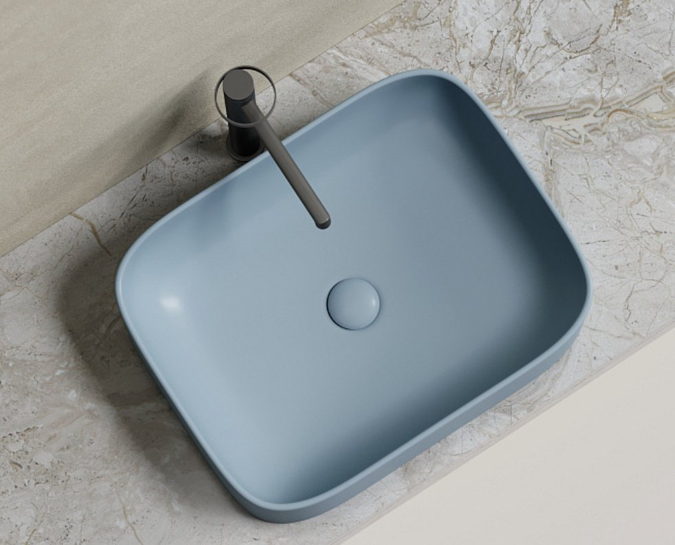Раковина Ceramicanova CN6052MHL накладная прямоугольная 50, санфарфор купить,NaN