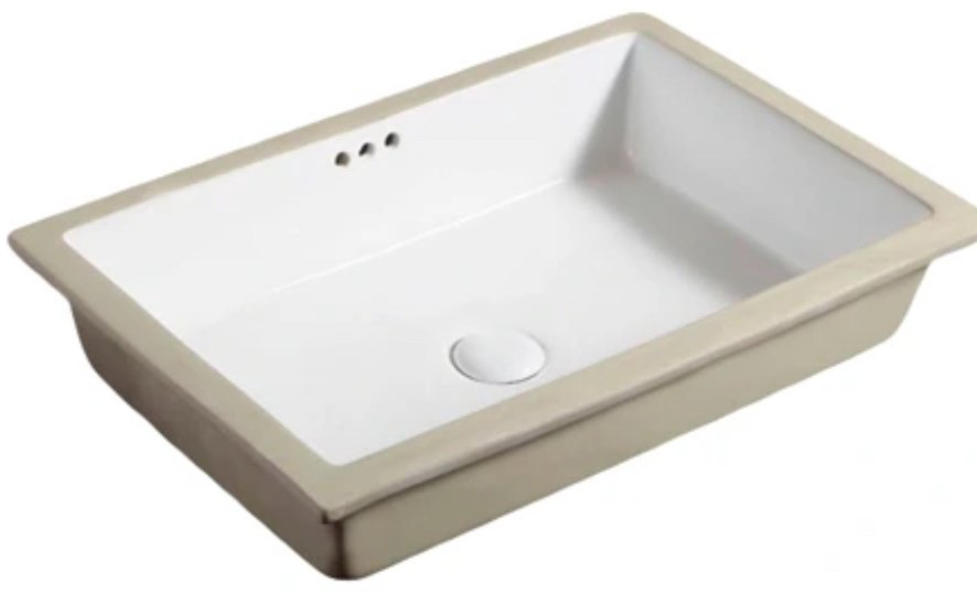 Раковина GID-ceramic Yj832 врезная прямоугольная 50, керамика