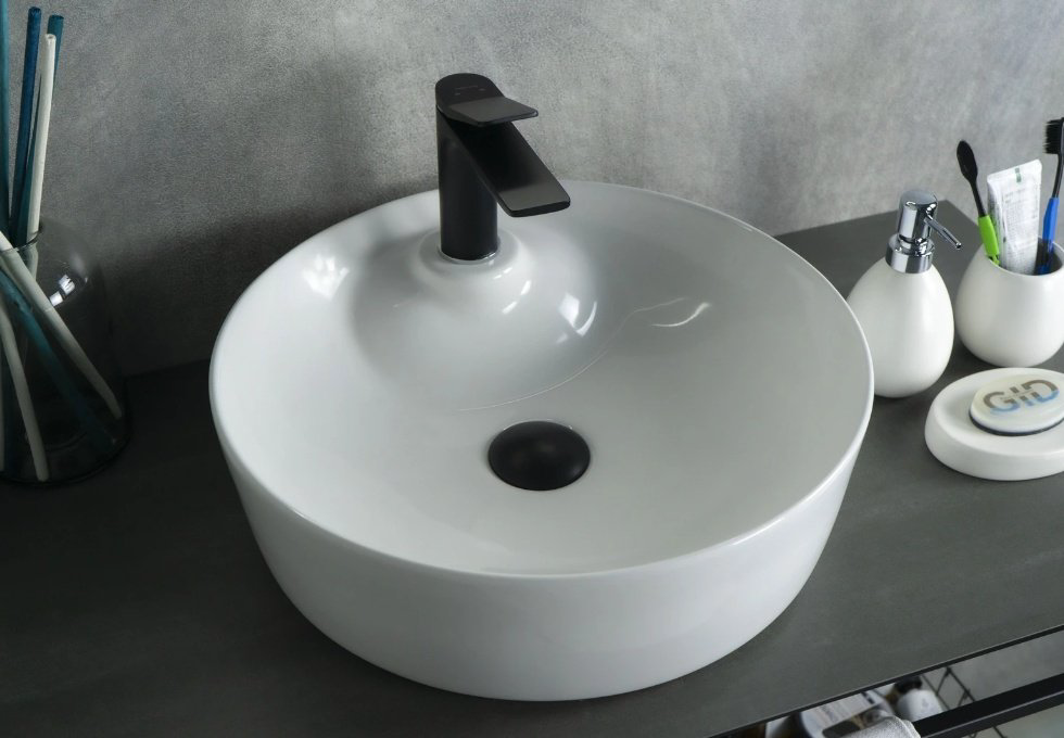 Раковина GID-ceramic D1306 накладная круглая 44, керамика купить,93430