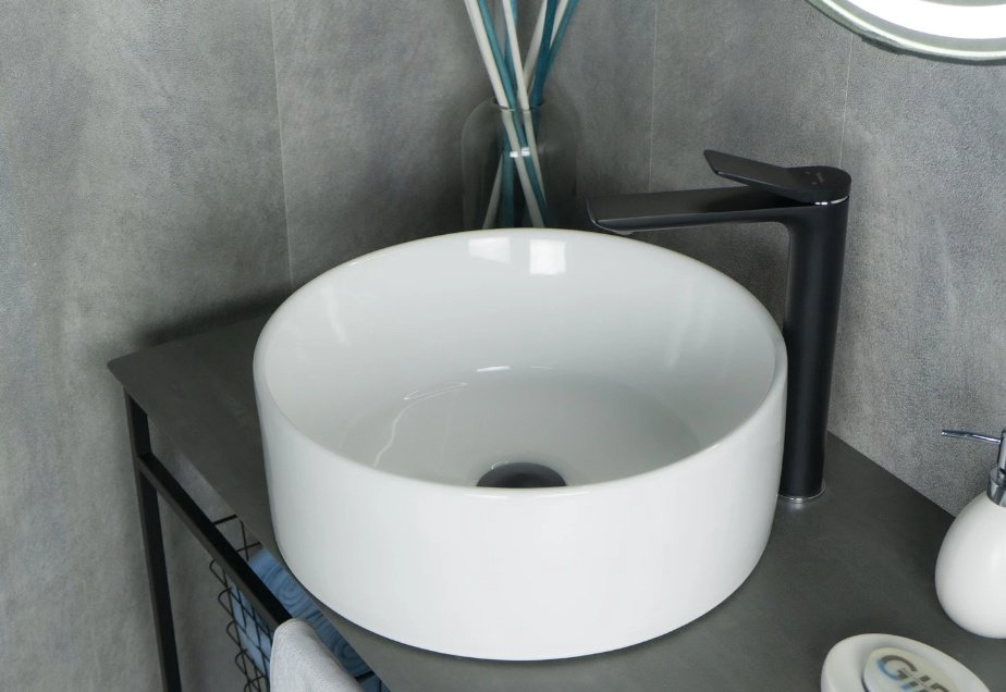 Раковина GID-ceramic N9011 накладная круглая 40, керамика купить,NaN