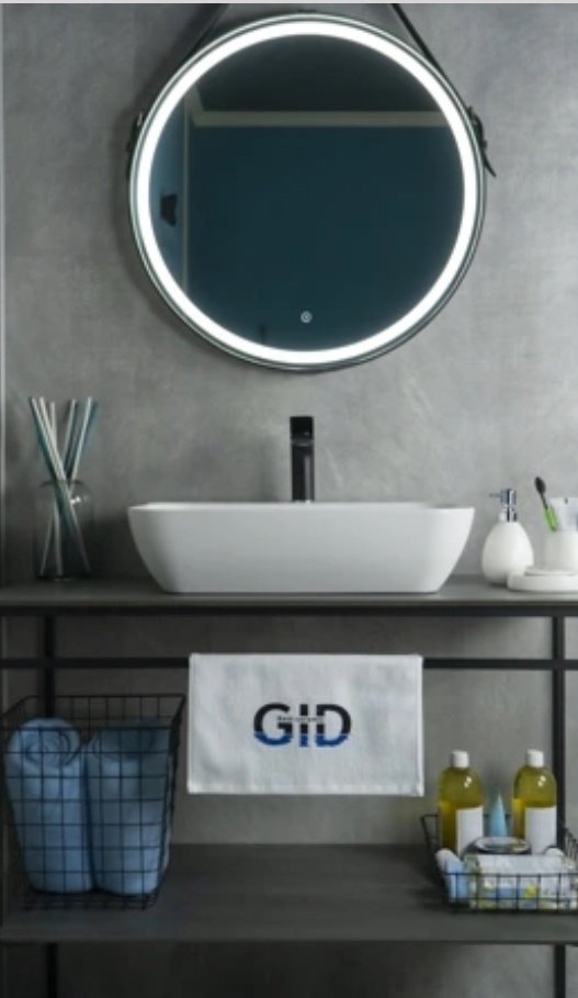 Раковина GID-ceramic N9047 накладная овальная 55, керамика