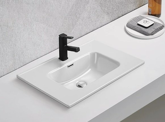 Раковина GID-ceramic 9070s накладная прямоугольная 46.5, фаянс купить,NaN