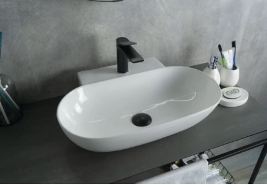 Раковина GID-ceramic N9234 накладная овальная 56, керамика купить,61988
