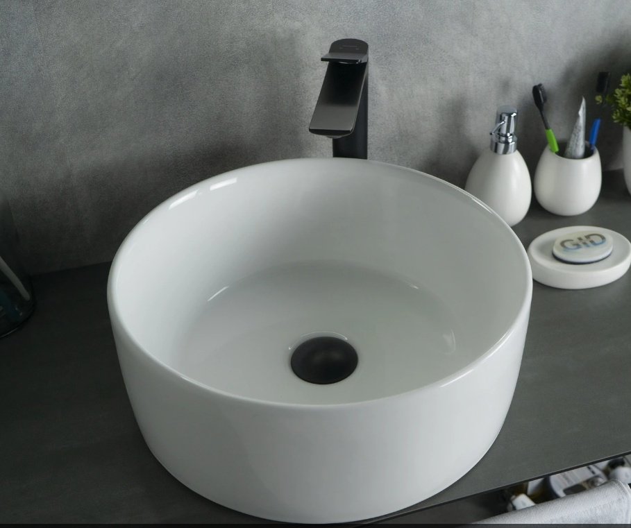 Раковина GID-ceramic N9011 накладная круглая 40, керамика