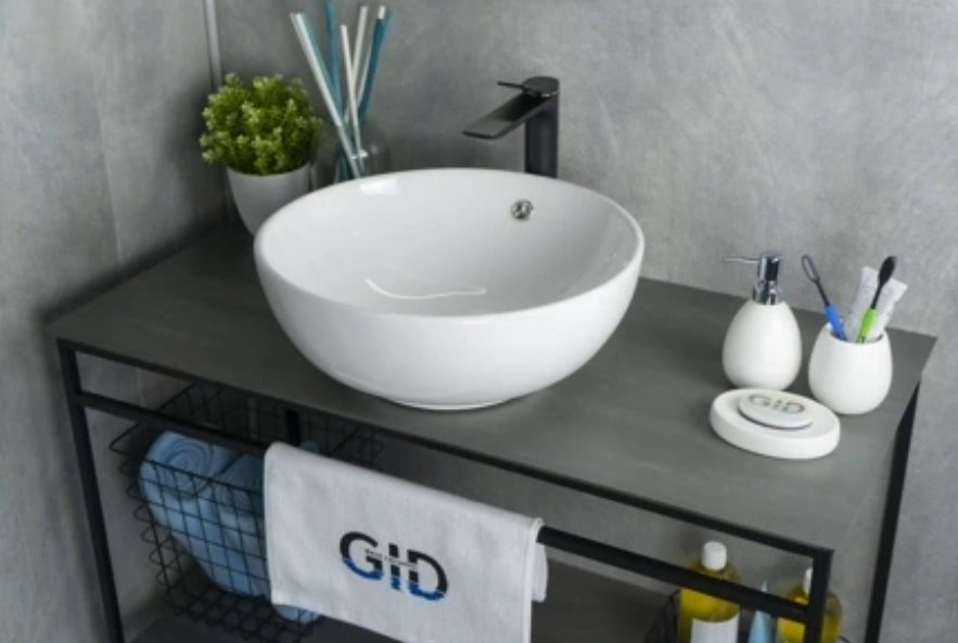 Раковина GID-ceramic N9003a накладная круглая 43, керамика купить,NaN