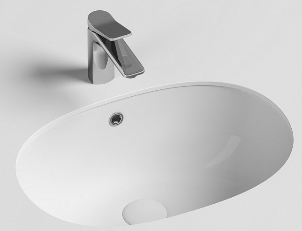 Раковина Ceramicanova CN6044 врезная овальная 56, санфарфор