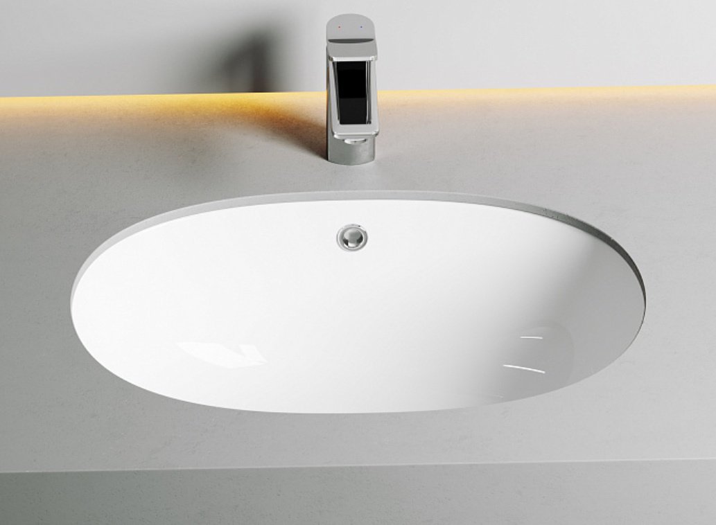 Раковина Ceramicanova CN6044 врезная овальная 56, санфарфор