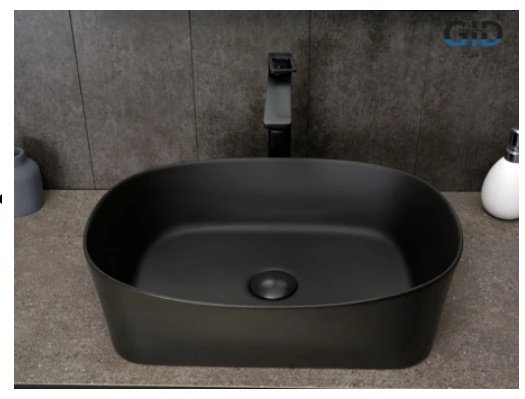 Раковина GID-ceramic N9028bg накладная овальная 53, керамика