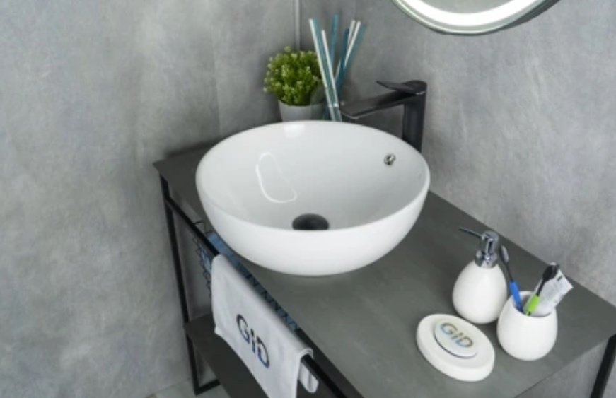 Раковина GID-ceramic N9003a накладная круглая 43, керамика