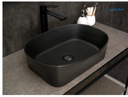 Раковина GID-ceramic N9028bg накладная овальная 53, керамика купить,NaN
