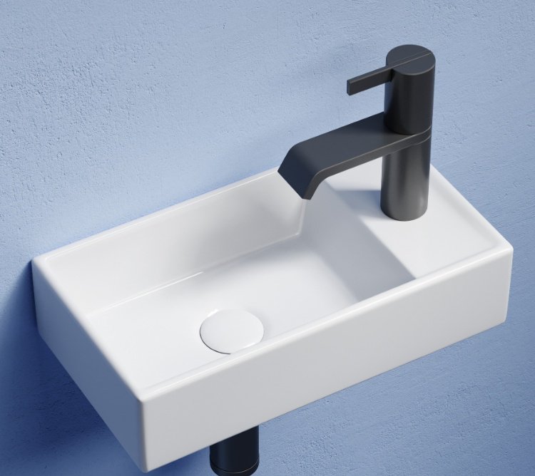 Раковина Ceramicanova CN6051L подвесная прямоугольная 40.7, санфарфор