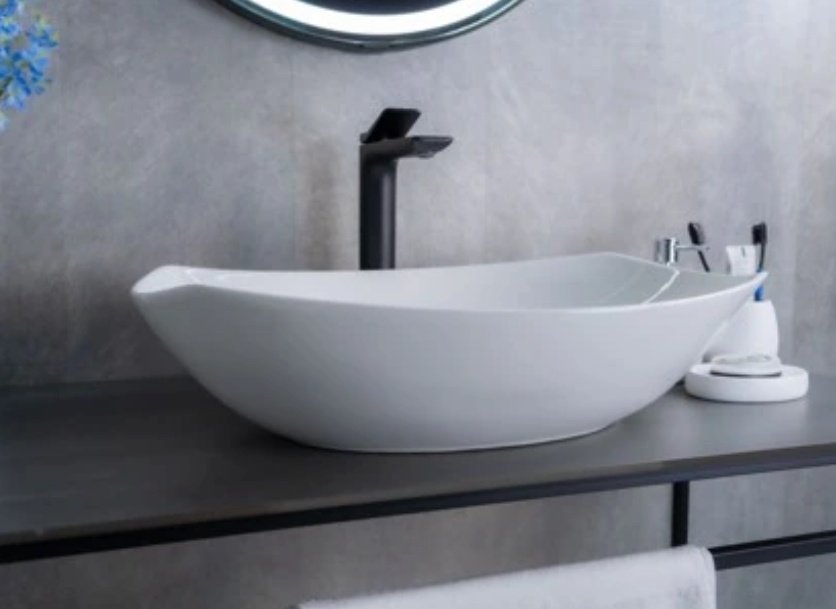 Раковина GID-ceramic N9137 накладная овальная 56, керамика