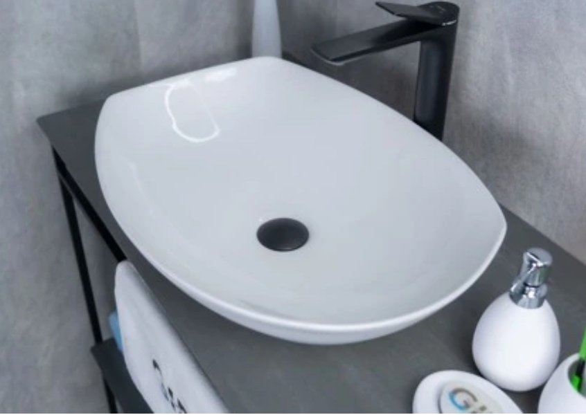 Раковина GID-ceramic N9137 накладная овальная 56, керамика
