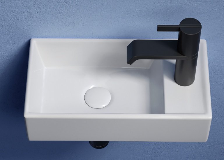 Раковина Ceramicanova CN6051L подвесная прямоугольная 40.7, санфарфор