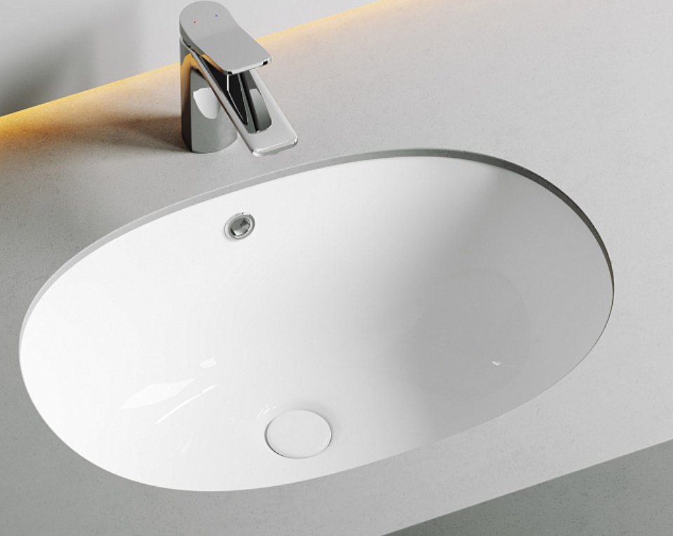 Раковина Ceramicanova CN6044 врезная овальная 56, санфарфор