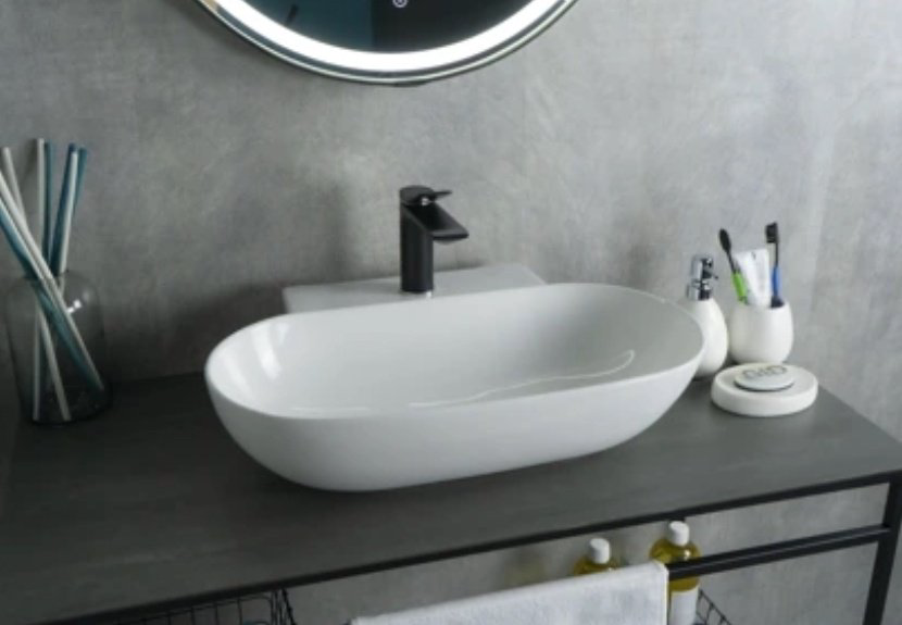 Раковина GID-ceramic N9234 накладная овальная 56, керамика купить,61988