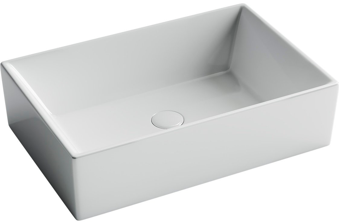 Раковина Ceramicanova CN5013 накладная прямоугольная 59, санфарфор купить,NaN