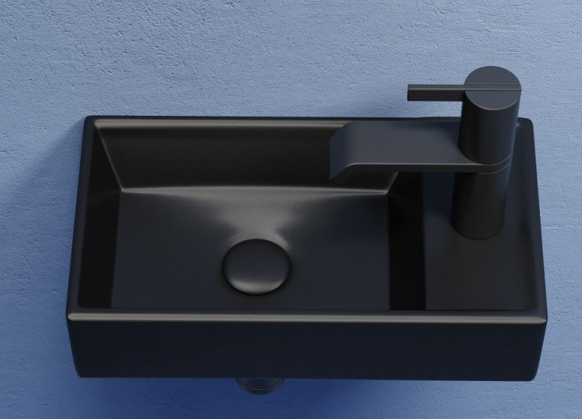 Раковина Ceramicanova CN6051LMB подвесная прямоугольная 40.7, санфарфор купить,84990