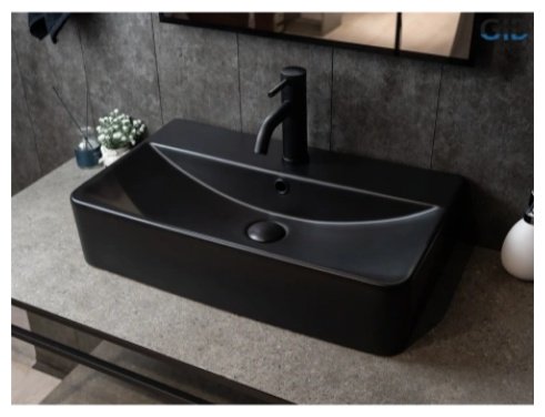 Раковина GID-ceramic Bm1344 накладная прямоугольная 61, керамика
