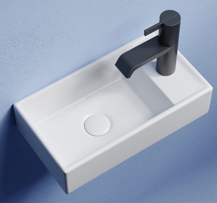 Раковина Ceramicanova CN6051L подвесная прямоугольная 40.7, санфарфор