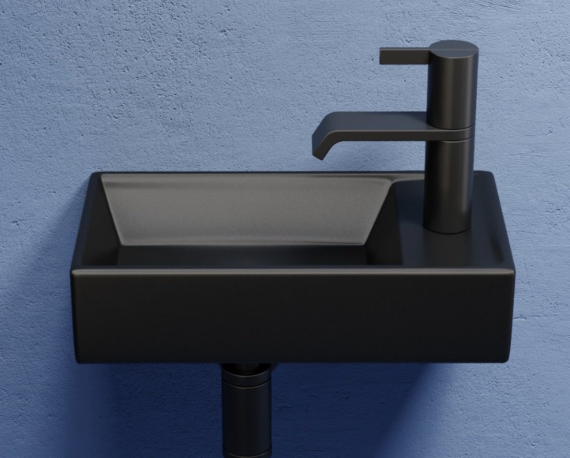 Раковина Ceramicanova CN6051LMB подвесная прямоугольная 40.7, санфарфор