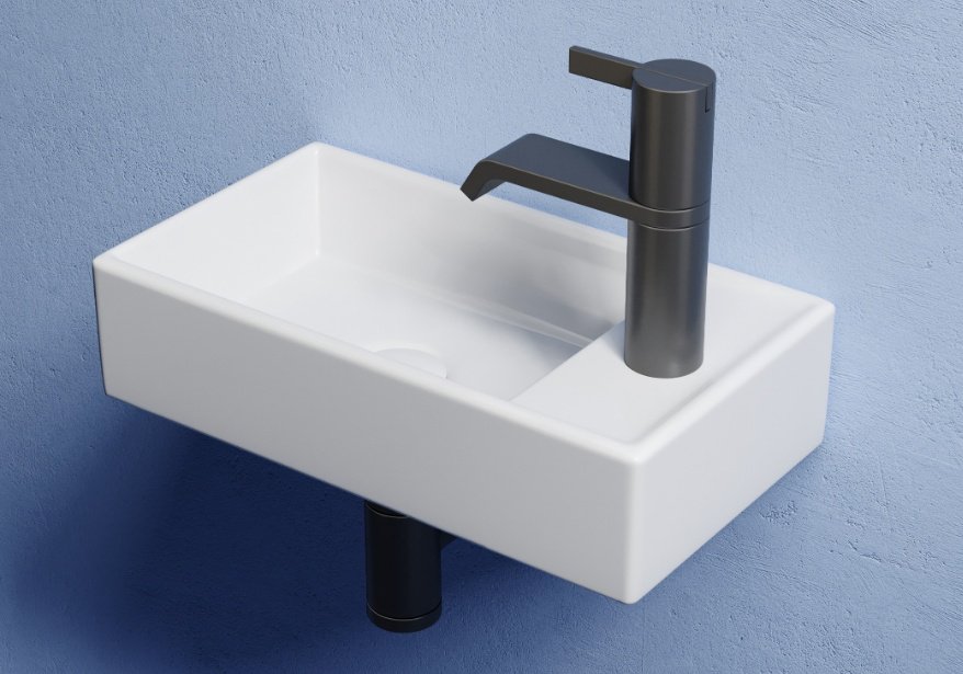 Раковина Ceramicanova CN6051L подвесная прямоугольная 40.7, санфарфор