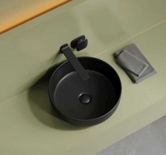 Раковина Ceramicanova CN12003MB накладная круглая 37.5, санфарфор купить,NaN