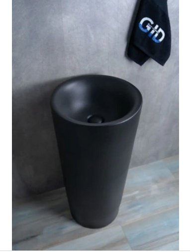 Раковина GID-ceramic Nb130bg с пьедесталом круглая 40, керамика