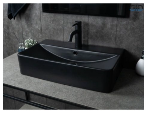 Раковина GID-ceramic Bm1344 накладная прямоугольная 61, керамика купить,NaN