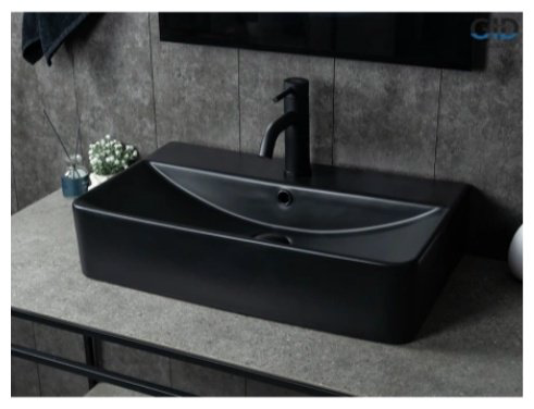 Раковина GID-ceramic Bm1344 накладная прямоугольная 61, керамика купить,NaN