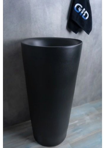 Раковина GID-ceramic Nb130bg с пьедесталом круглая 40, керамика