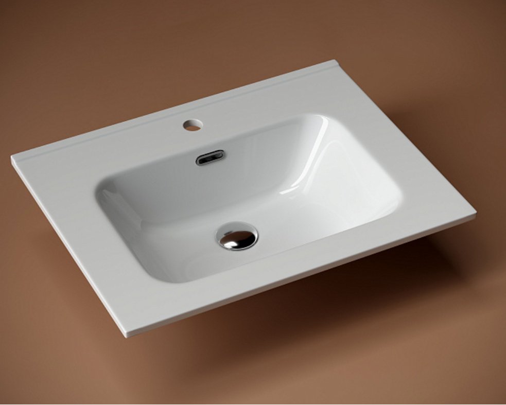 Раковина Ceramicanova CN7001 врезная прямоугольная 61, санфарфор