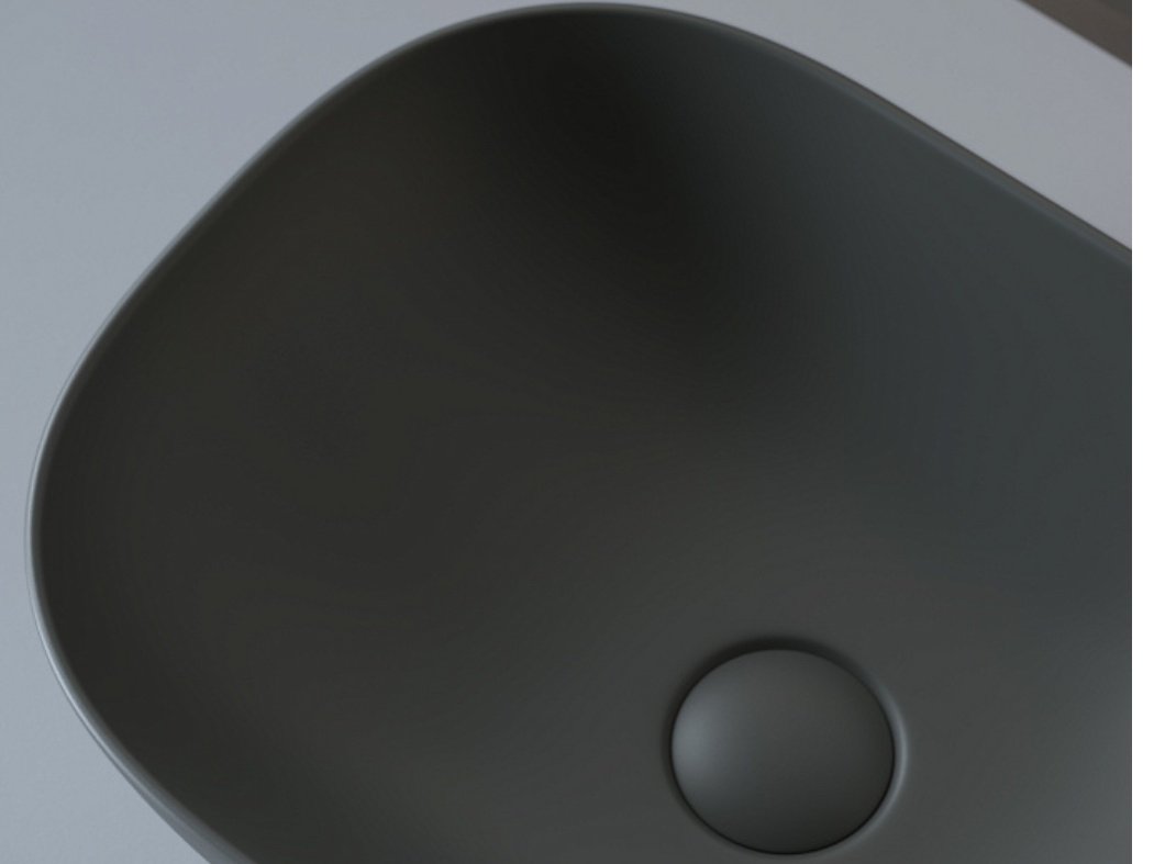 Раковина Ceramicanova CN6009MDH накладная прямоугольная 45, санфарфор