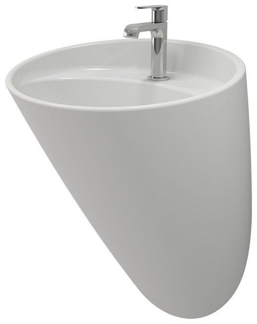 Раковина Ambassador Queen 116T20102 подвесная круглая 53.5 см, фаянс купить,NaN