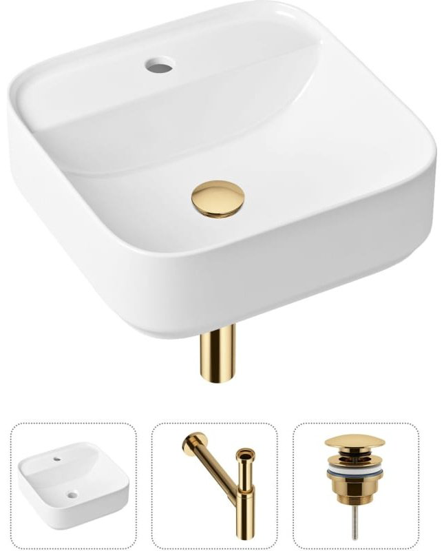 Раковина Lavinia Boho Bathroom Sink 21520310 накладная квадратная 42, санфарфор купить,NaN