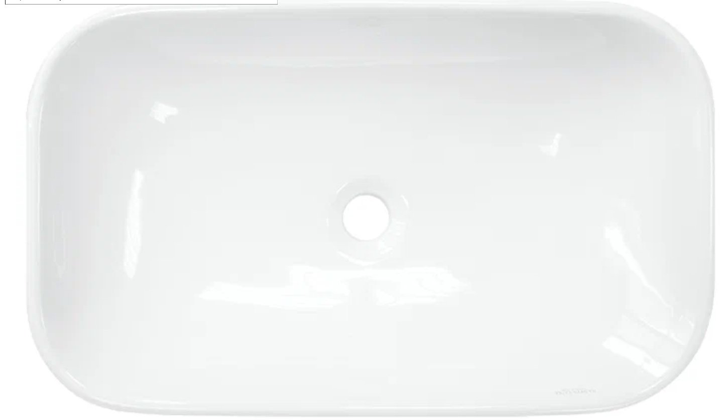 Раковина Sanita Luxe Infinity 60 S1 накладная овальная 60 см, фарфор
