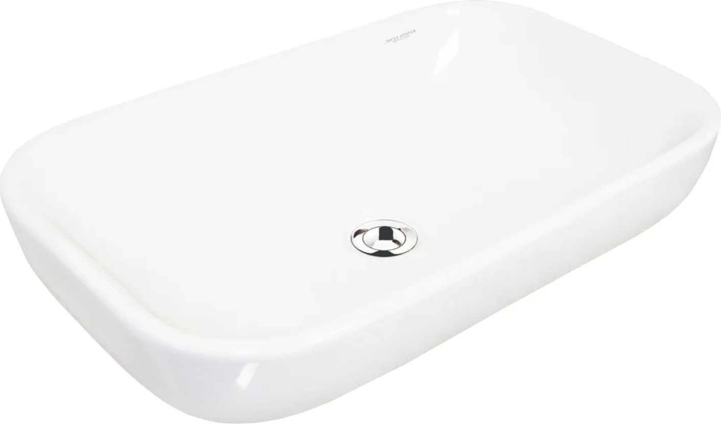 Раковина Sanita Luxe Infinity 60 S1 накладная овальная 60 см, фарфор