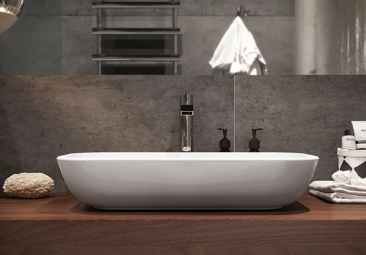 Раковина Sanita Luxe Infinity 60 S1 накладная овальная 60 см, фарфор купить,NaN